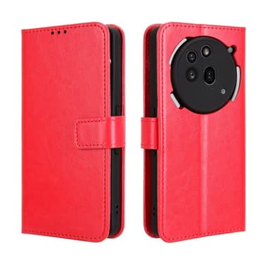 SKALO Nothing Phone (3a) Pro 5G PU-læder Flip Cover - Rød - Rød