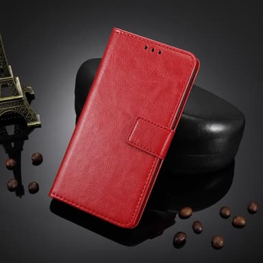 SKALO Nothing Phone (3a) Pro 5G PU-læder Flip Cover - Rød - Rød