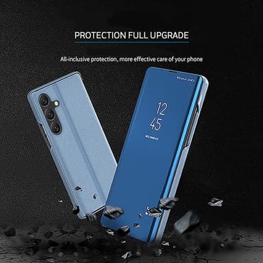 SKALO Samsung A56 5G Clear View Flip Cover - Lilla