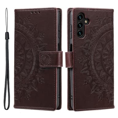 SKALO Samsung A26 5G Mandala Flip Cover - Brun
