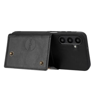 SKALO Samsung A56 5G PU-lædercover med 2 kortslots Cover - Sort