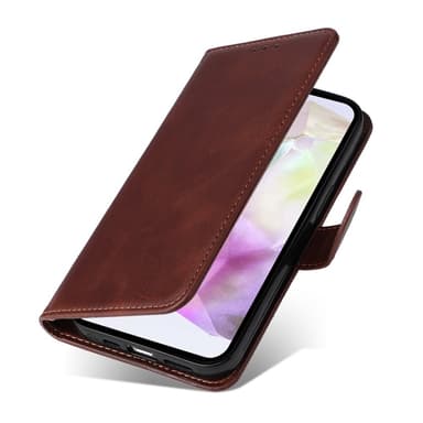 SKALO Samsung A56 5G PU-læder Flip Cover - Brun