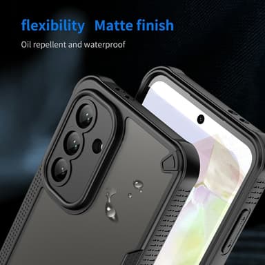 SKALO Samsung A36 5G Armor Hybrid Frosted Cover - Sort