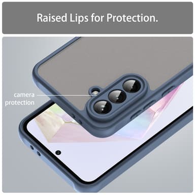 SKALO Samsung A56 5G Color Bumper Frosted Cover - Blå