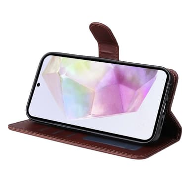 SKALO Samsung A56 5G PU-læder Flip Cover - Brun