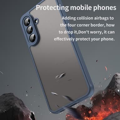 SKALO Samsung A56 5G Color Bumper Frosted Cover - Blå