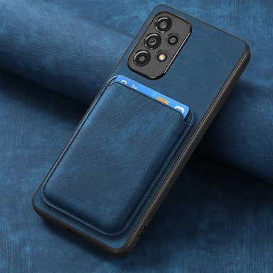 SKALO Samsung A26 5G PU-læder magnetisk kortholder Cover - Blå