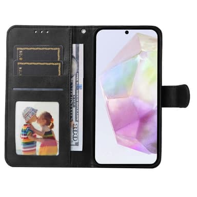 SKALO Samsung A36 5G PU-læder Flip Cover - Sort