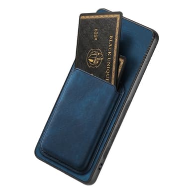 SKALO Samsung A26 5G PU-læder magnetisk kortholder Cover - Blå