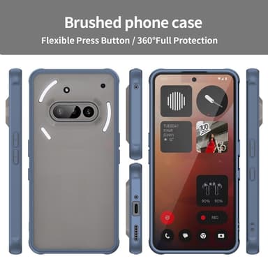 SKALO Nothing Phone (3a) 5G Color Bumper Frosted Cover - Blå