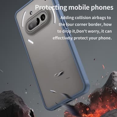 SKALO Nothing Phone (3a) 5G Color Bumper Frosted Cover - Blå
