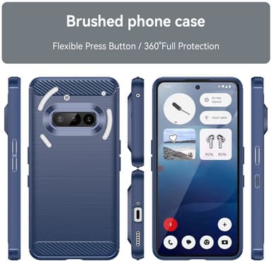 SKALO Nothing Phone (3a) 5G Armor Carbon Cover - Blå