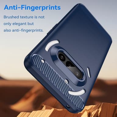 SKALO Nothing Phone (3a) 5G Armor Carbon Cover - Blå