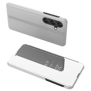 SKALO Samsung A26 5G Clear View Flip Cover - Sølv