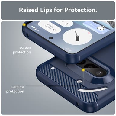SKALO Nothing Phone (3a) 5G Armor Carbon Cover - Blå