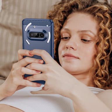 SKALO Nothing Phone (3a) 5G Armor Carbon Cover - Blå