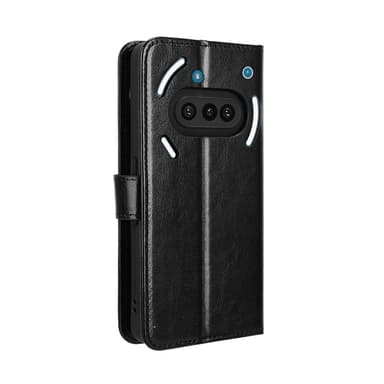 SKALO Nothing Phone (3a) 5G PU-læder Flip Cover - Sort - Sort