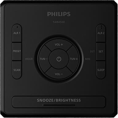 Philips R4500 digital clockradio (sort)
