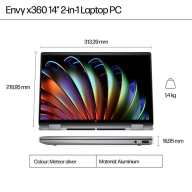 HP Envy x360 14" bærbar computer R7-8840HS/16/512