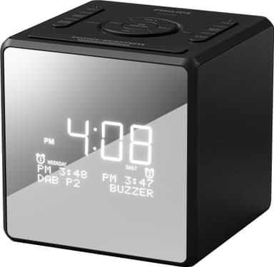Philips R4600 digital clockradio (sølv)