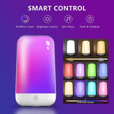 Smart bordlampe med touch-kontrol