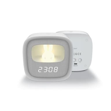 Forverer LED-vækkeur med natlys - grå/hvid