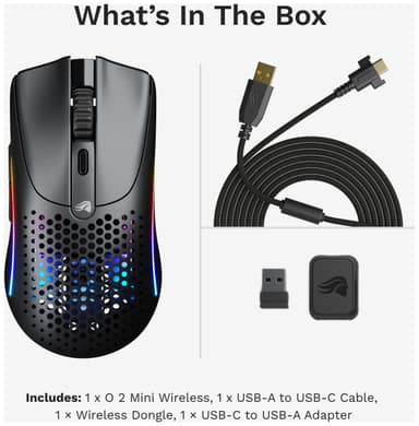Glorious Model O 2 mini trådløs gaming mus (black)