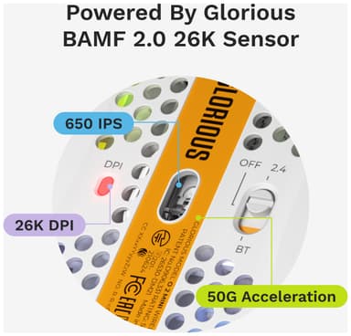 Glorious Model O 2 mini trådløs gaming mus (white)