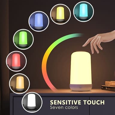 Smart bordlampe med touch-kontrol