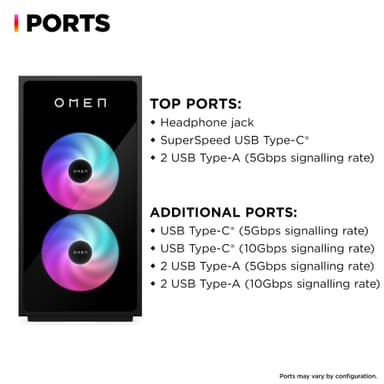 HP OMEN 35L GT16-0850no R7-8700F/16/1TB/5070 stationær gaming computer