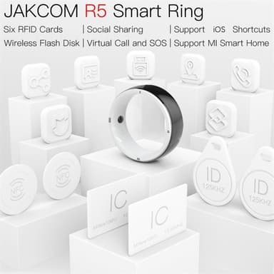 Jakcom smartring med RFID- og NFC-funktioner, størrelse M - svart/hvid R5