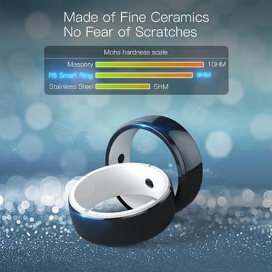 Jakcom smartring med RFID- og NFC-funktioner, størrelse M - svart/hvid R5