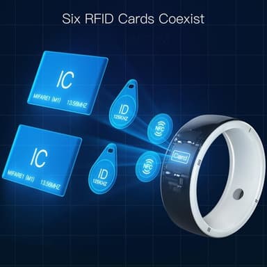 Jakcom smartring med RFID- og NFC-funktioner, størrelse M - svart/hvid R5