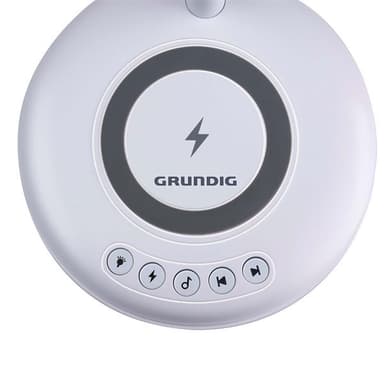 Grundig Bordlampe med trådløs oplader og højtaler 76lm
