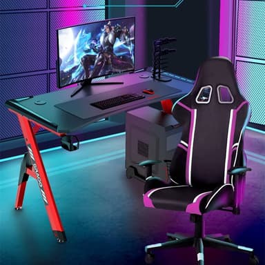 Spillebord med RGB - Sort med røde ben