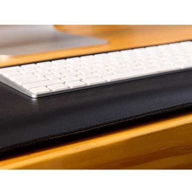 Blødt skrivebordsunderlag i PVC-læder og memory foam 70x30 cm - Svart