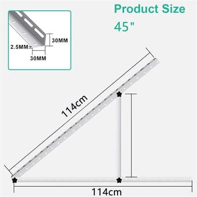 Stativ til solpaneler 114 cm - et par