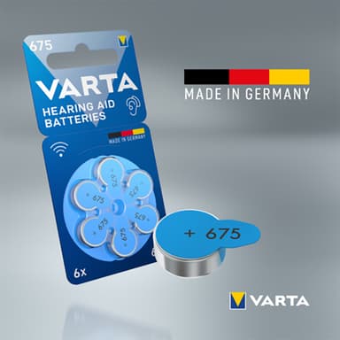 Varta 675 høreapparatsbatterier 7042217 (6-pk)
