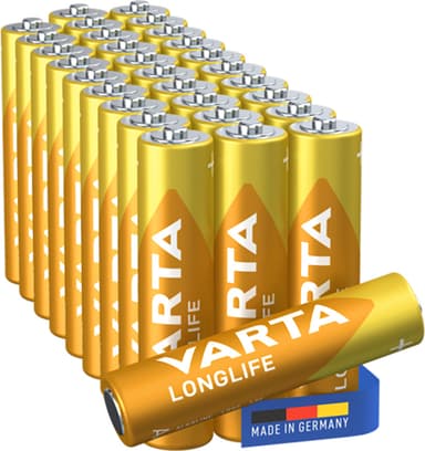Varta Longlife AAA-batterier (30-pak)