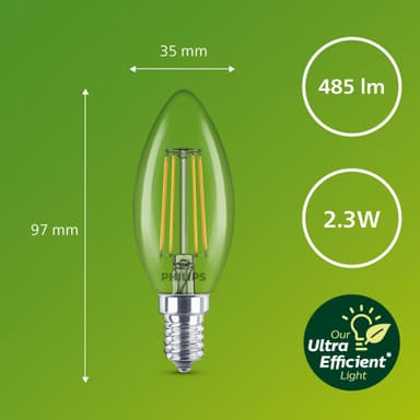 Philips UE B35 LED-pære 40W E14 (gennemsigtig)