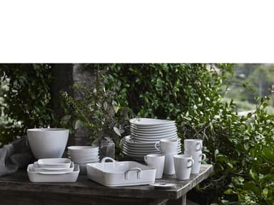 Pillivuyt Toulouse Fad 27 x 27 x 6 cm 3 liter Hvid
