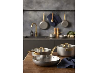 Pillivuyt Gourmet Kasserolle med glaslåg Steel