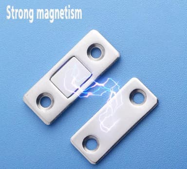 4 sæt usynlig magnetskabsdørstop Sort
