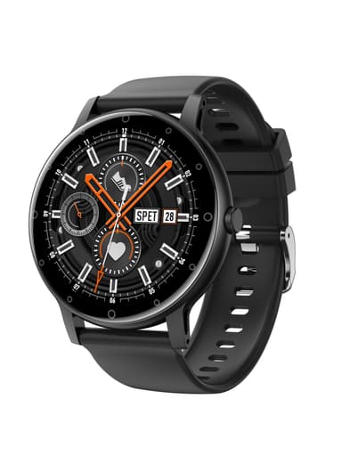Smart Watch med puls- og blodtryksmåler Sort