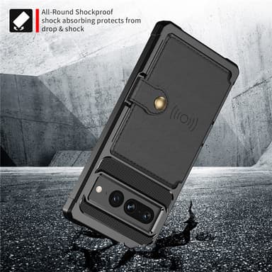 Google Pixel 8 Pungcover med Kortholder & Stativ