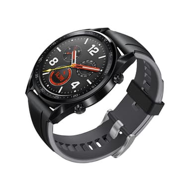 Sort og grå silikonerem 22 mm til Huawei Watch GT