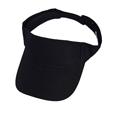 Solskærmshat i bomuld Sort