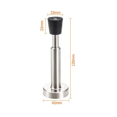 Hydraulisk dørstop Borefri/boremuligheder Sølv 12 cm