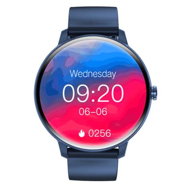 Smartwatch med EKG, puls, blodtryk, søvnovervågning, skridttæller Blå
