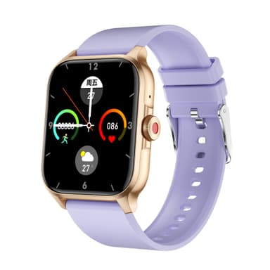Smartwatch med puls, blodtryk, blodoxygenering og skridttæller Champagne